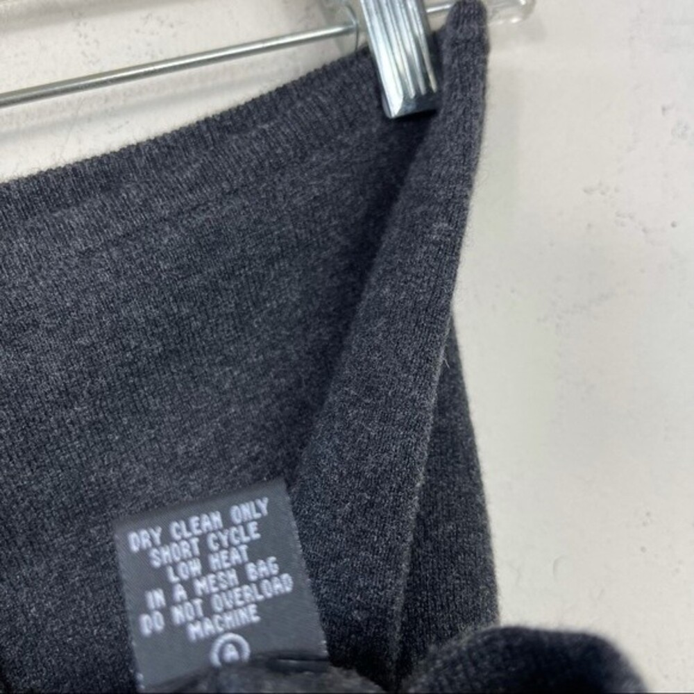 NWOT Nili Lotan Wool Cashmere Blend Sweater Knit Gray Mini Skirt Exposed Seam XS - Picture 6 of 11